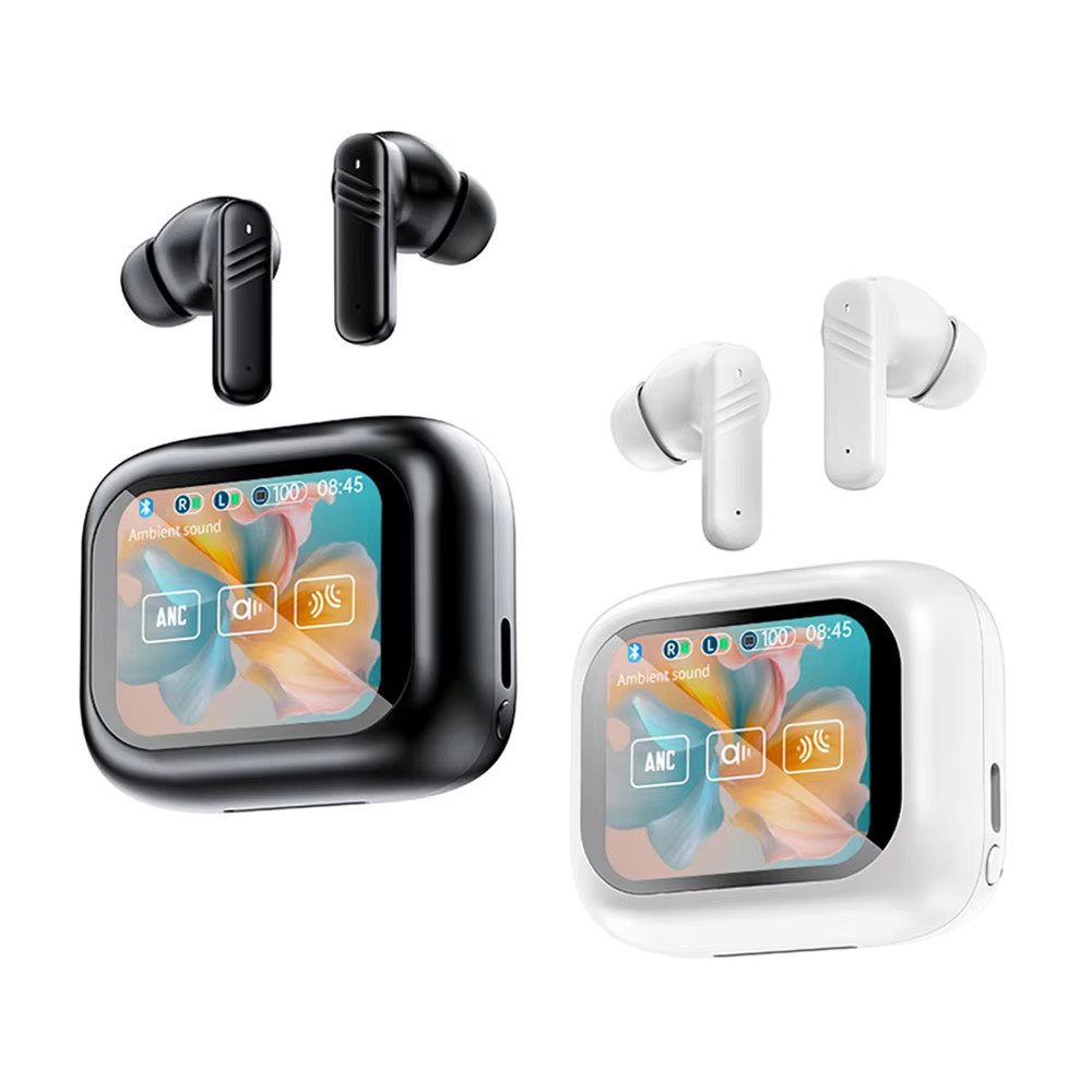 Harmo LX 10 | TWS LCD Full Touch Screen Wireless Earbuds Gaming In-ear Wireless Earphone ANC Touchscreen Headphone