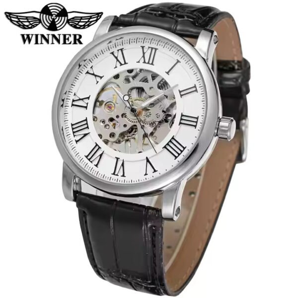 Winner 8051 | Men Roman Numerals Mechanical Leather Men's Wrist Watch
